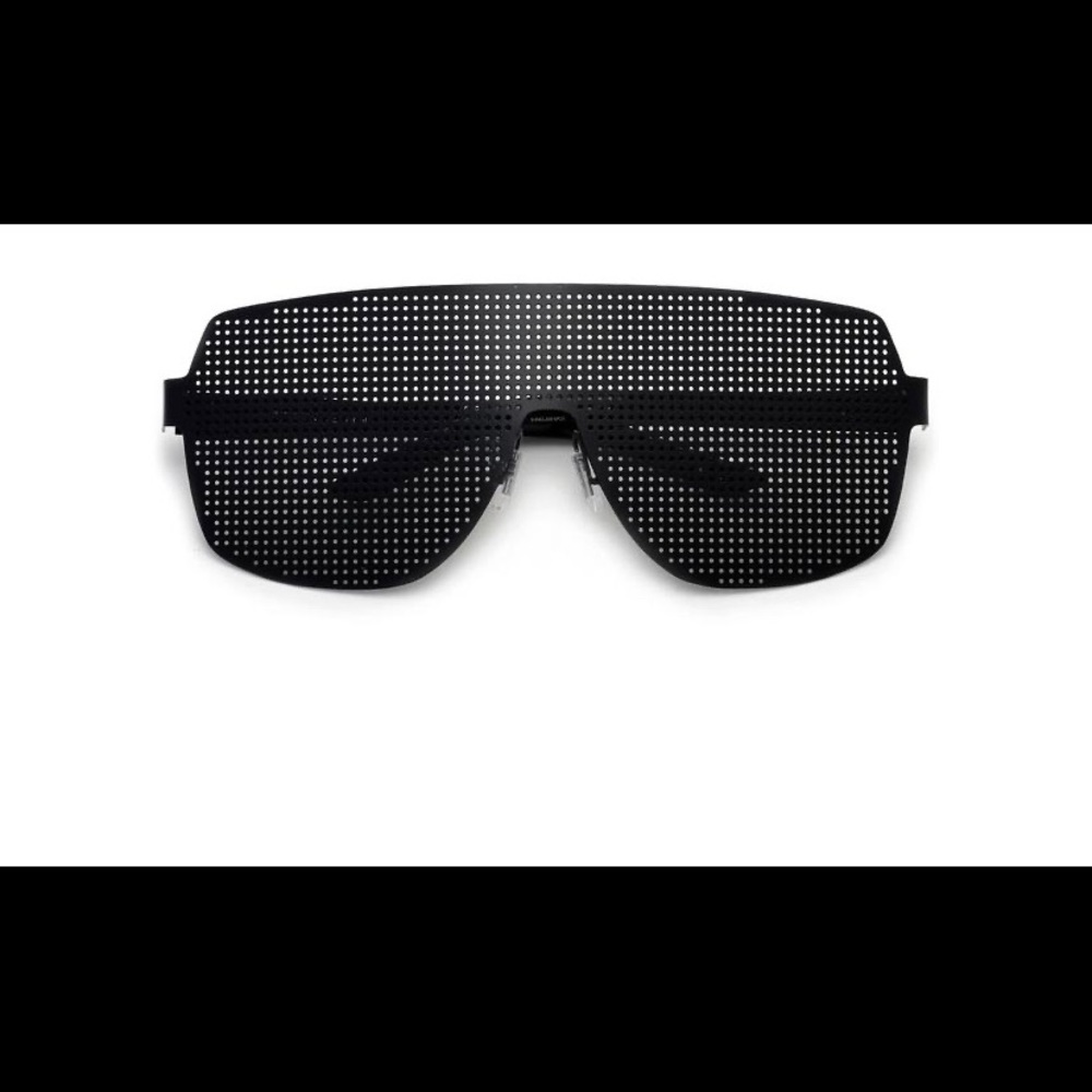 Futuristic mesh grill glasses